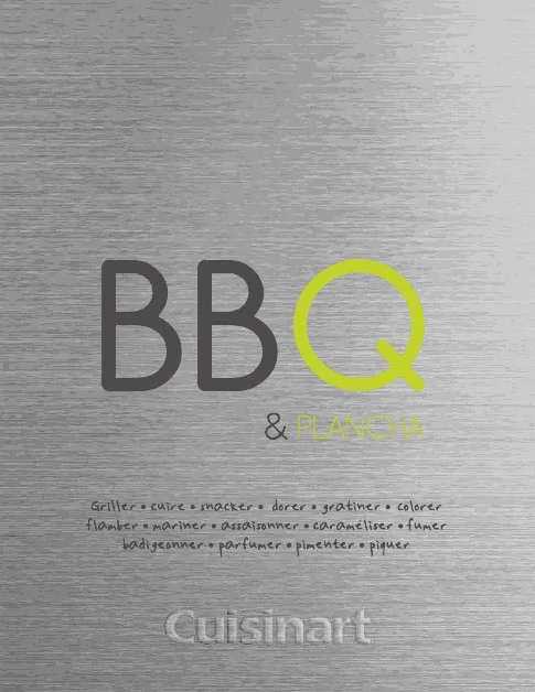 Cuisinart recettes pour barbecue