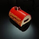 Bûche chocolat blanc framboise
